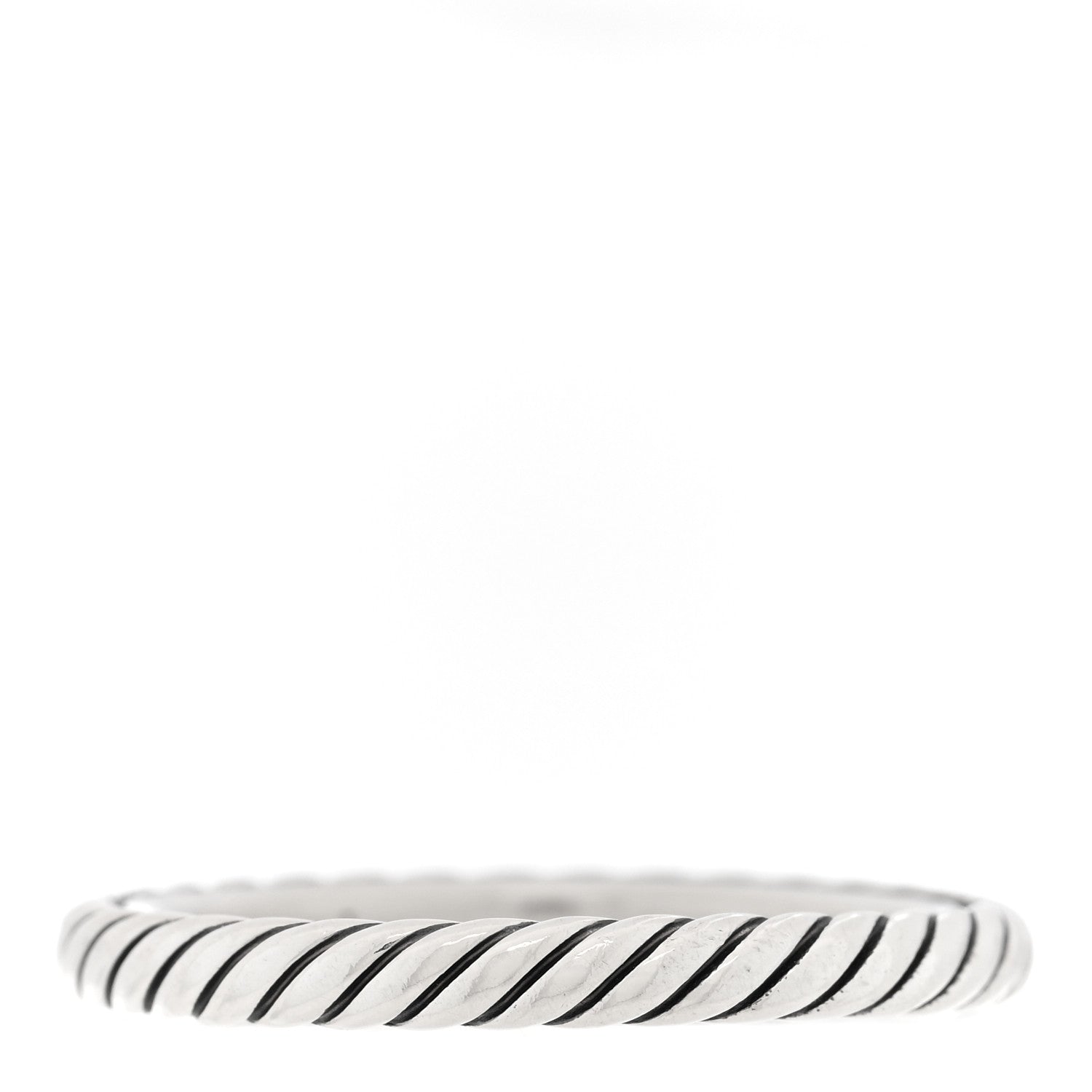 David Yurman Sterling Silver Cable Classics Band Ring 63 10.25 3 of 4