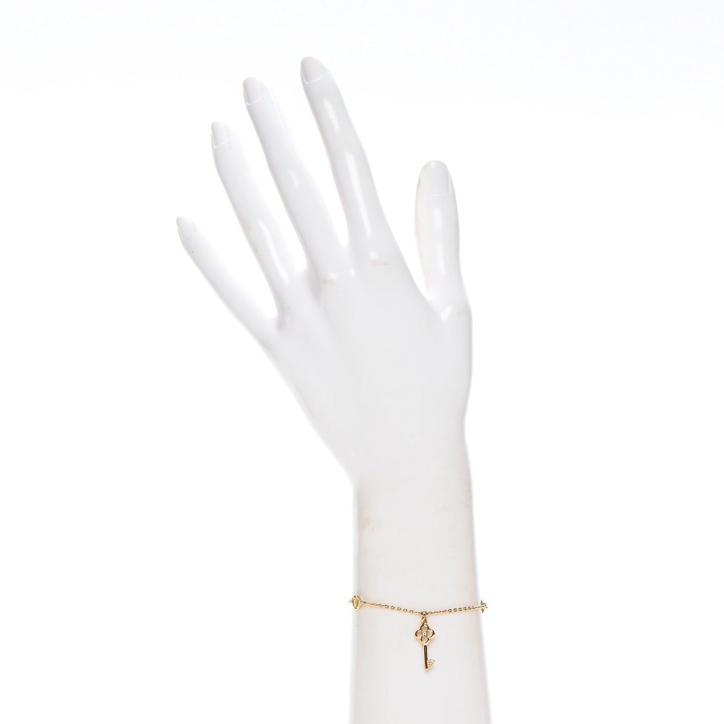 Swarovski Crystal Lady Lucky Key Supple Bracelet Gold
