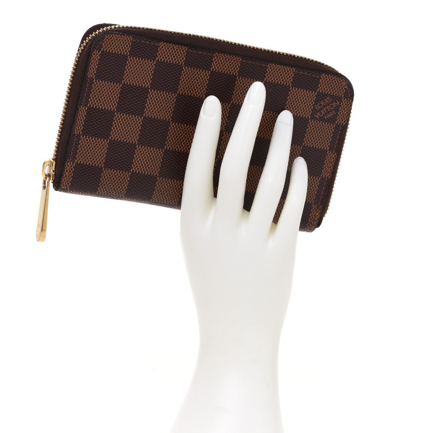 Louis Vuitton Damier Ebene Zippy Compact Wallet 2 of 8