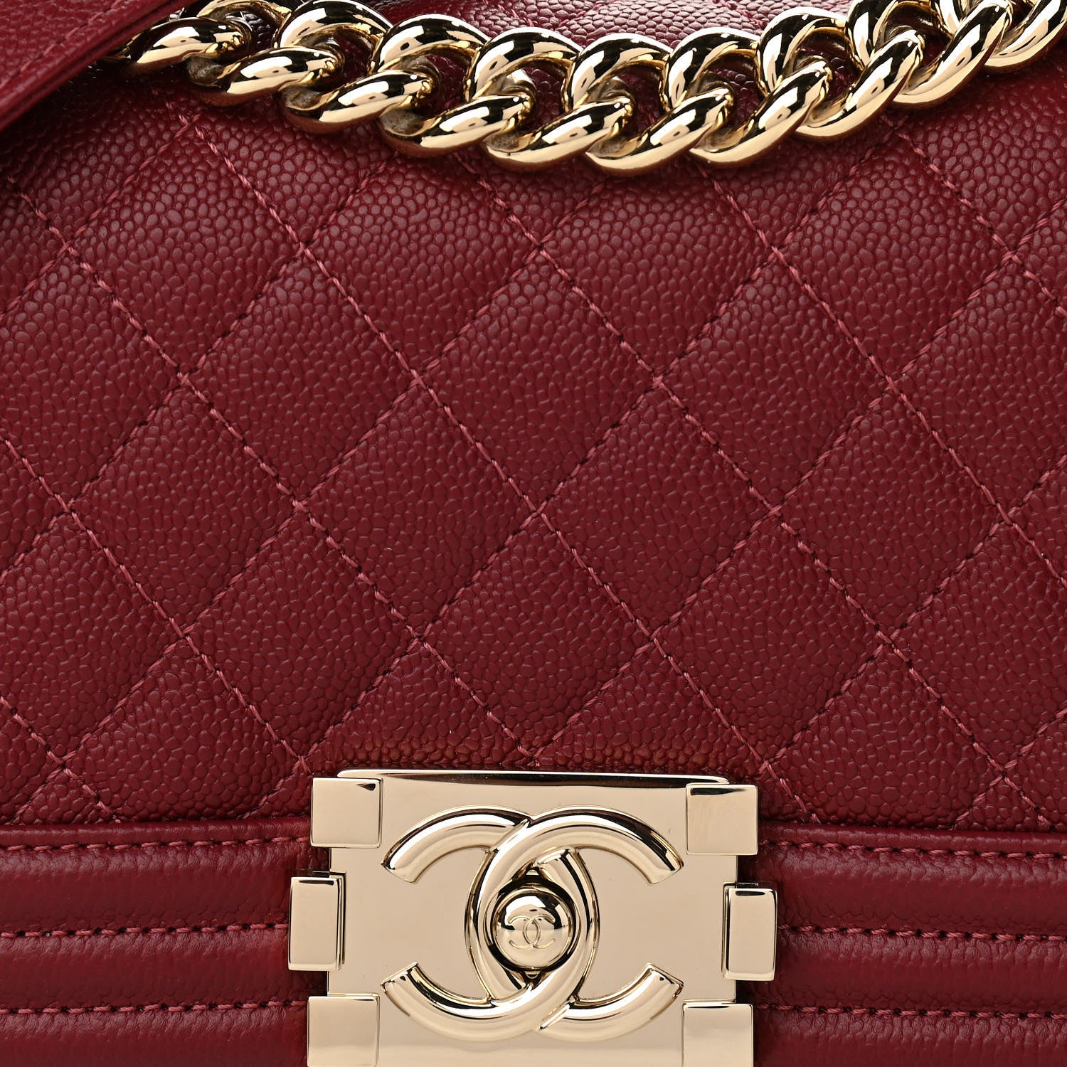 Chanel Caviar Quilted Small Boy Flap Burgundy 8 of 11