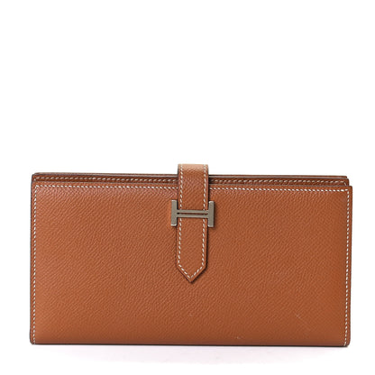 Hermes Epsom Bearn Gusset Wallet Gold 1 of 8