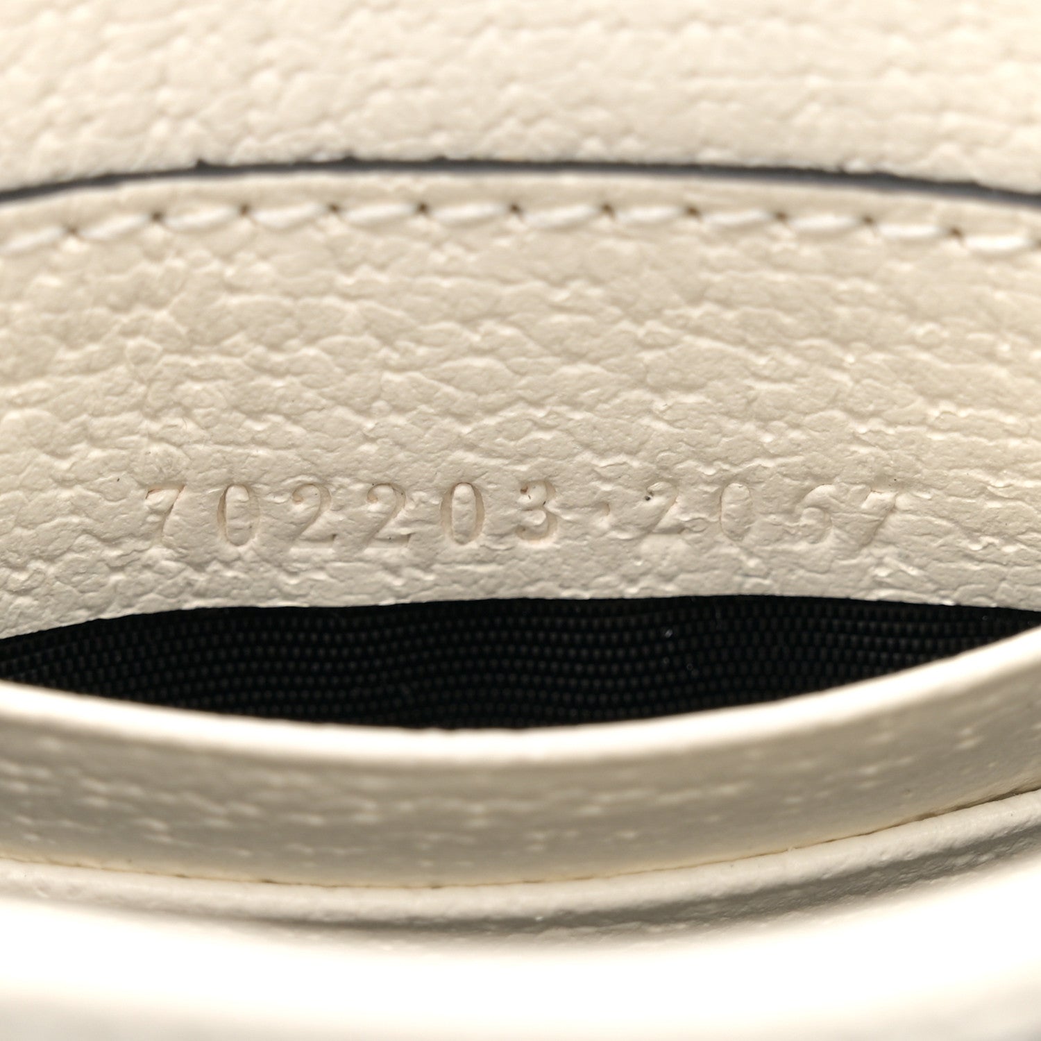 Gucci X ADIDAS Textured Dollar Calfskin Trefoil Embossed Phone Crossbody Bag Black Off White 7 of 12
