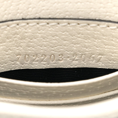 Gucci X ADIDAS Textured Dollar Calfskin Trefoil Embossed Phone Crossbody Bag Black Off White 7 of 12