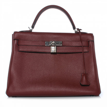 Hermes Taurillon Clemence Kelly 32 Rouge H 1 of 10
