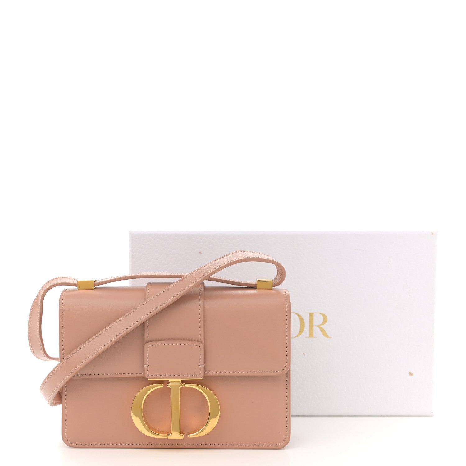 Christian Dior Box Calfskin Micro 30 Montaigne Flap Bag Rose Des Vents 14 of 14