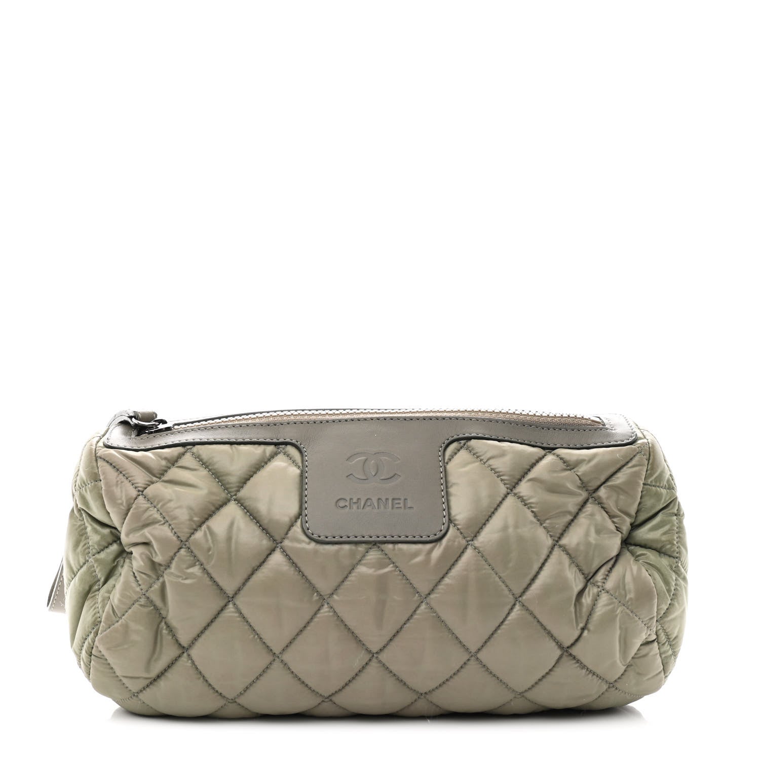Chanel Nylon Quilted Cocoon Wristlet Grey 1 of 8