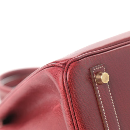 Hermes Veau Lisse Birkin 30 Rouge H 9 of 28