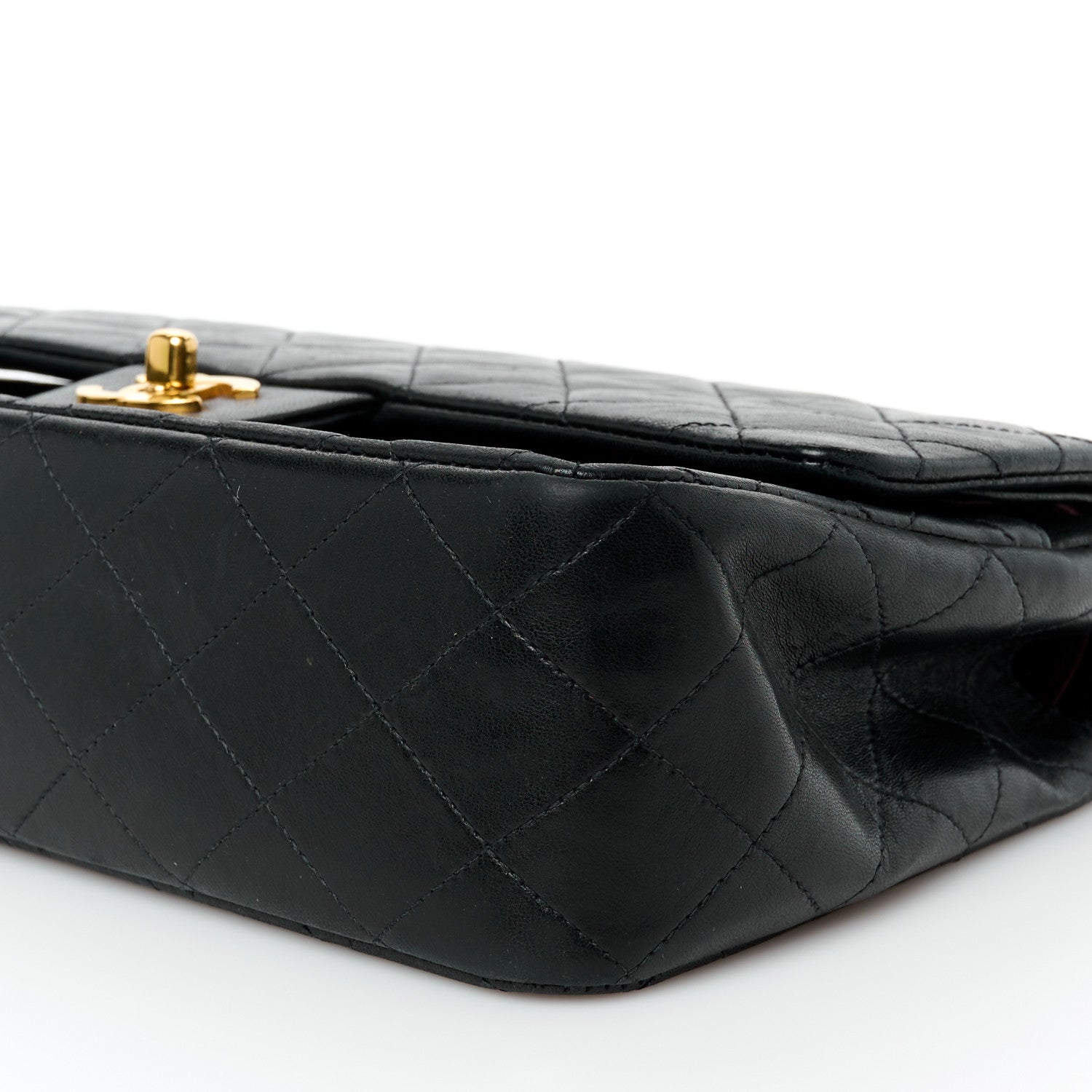 Chanel Lambskin Quilted Medium Double Flap Black 12 of 12