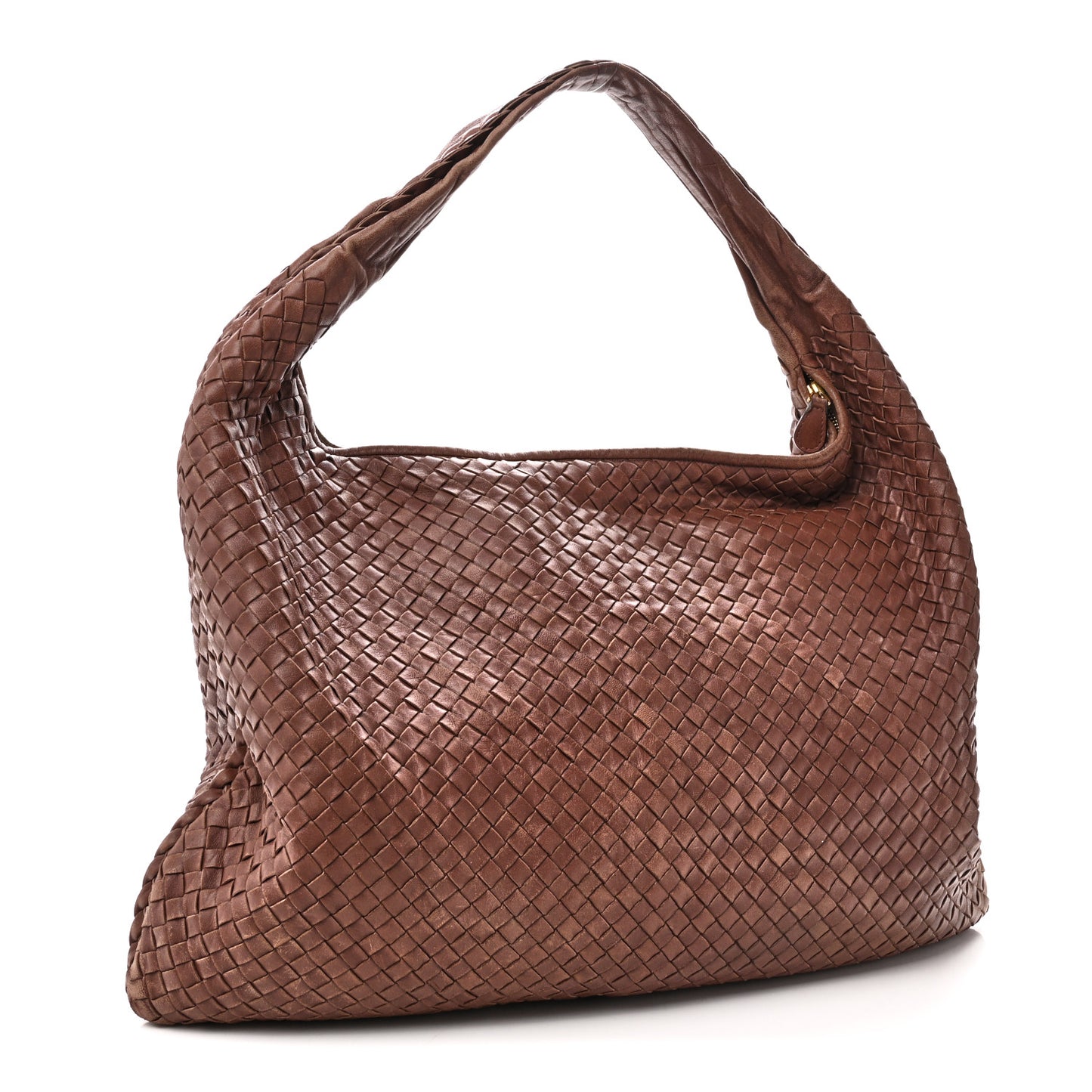 Nappa Intrecciato Maxi Veneta Hobo Truffle