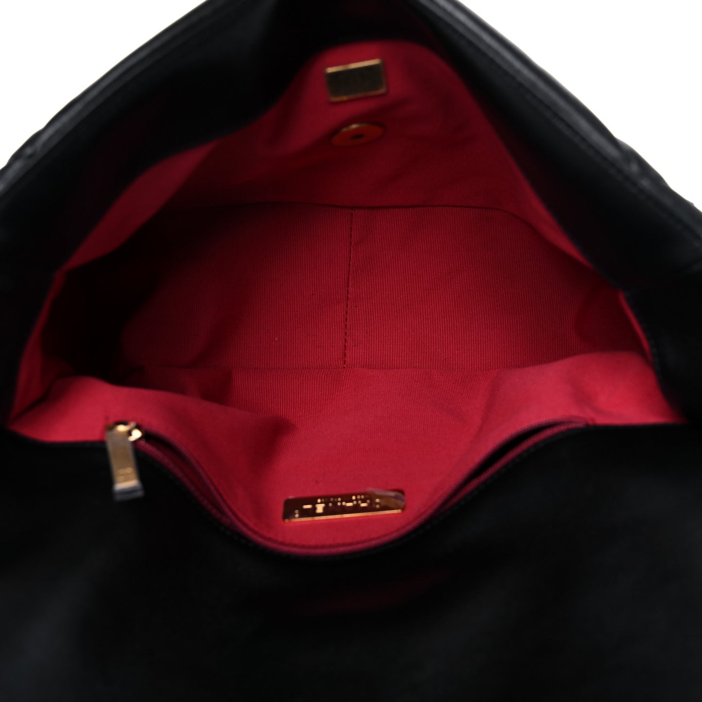 Lambskin Quilted Large Chanel 19 Flap Black