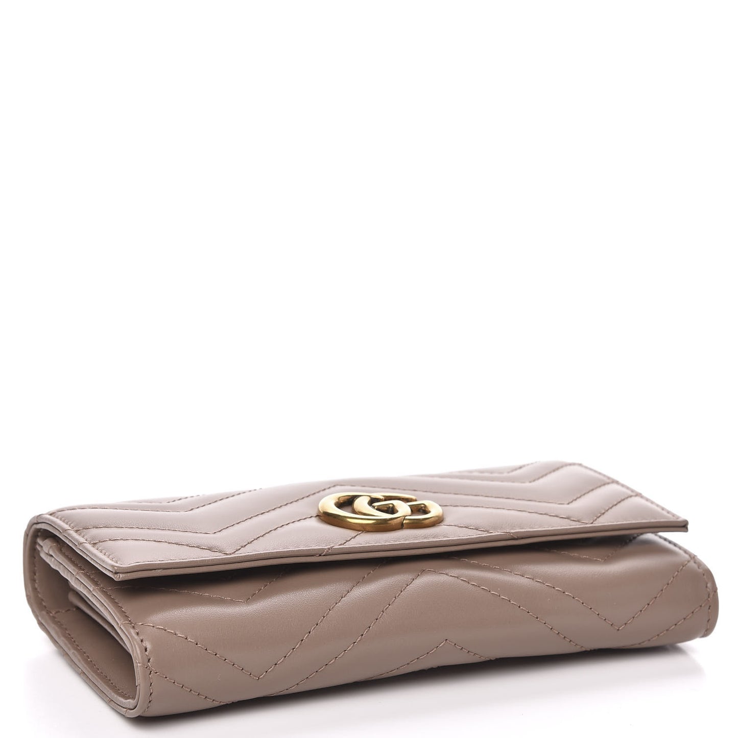 Calfskin Matelasse GG Marmont Continental Wallet Porcelain Rose