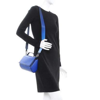 Givenchy Calfskin Mini Pandora Box Logo Strap Crossbody Bag Moroccan Blue 2 of 8