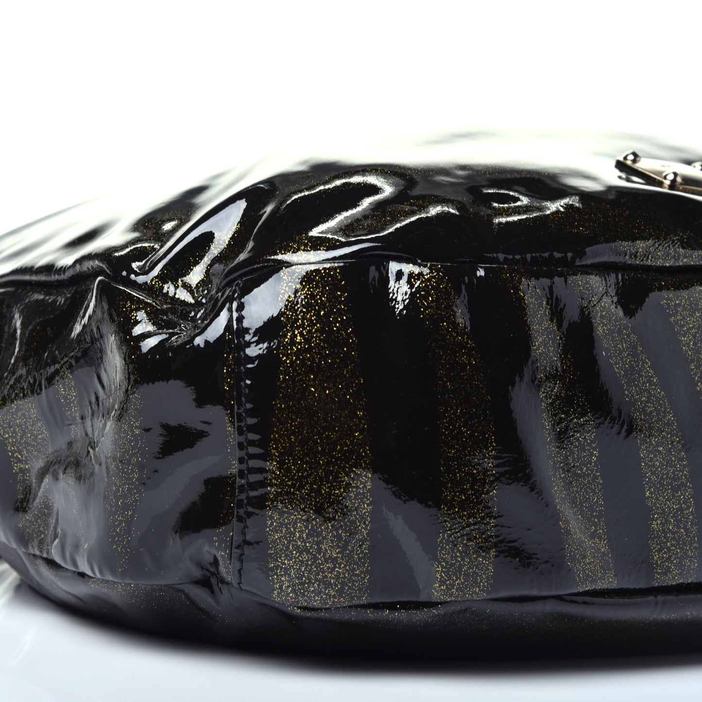 Patent Zebra Print Sky Hobo Black
