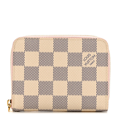 Louis Vuitton Damier Azur Zippy Coin Purse Rose Ballerine 1 of 6