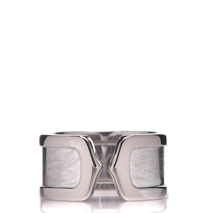 Cartier 18K White Gold 10mm Logo De Ring 52 6 1 of 7
