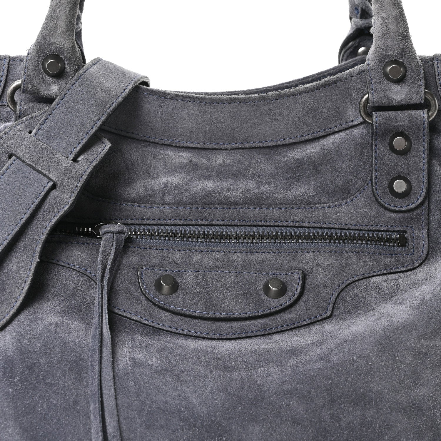 Balenciaga Baby Daim Suede Classic Hardware Velo Grey 9 of 11