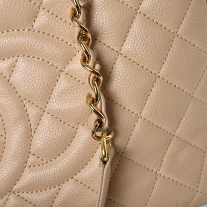 Chanel Caviar Quilted Grand Shopping Tote GST Beige Clair 9 of 16
