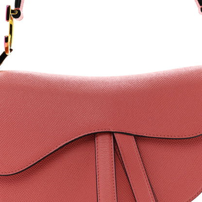 Christian Dior Grained Calfskin Saddle Bag Pink 8 of 11