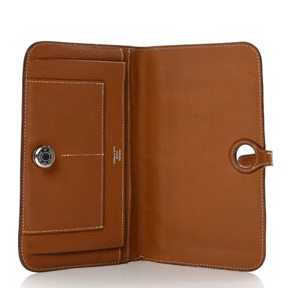 Hermes Togo Dogon Duo Wallet Gold 7 of 14