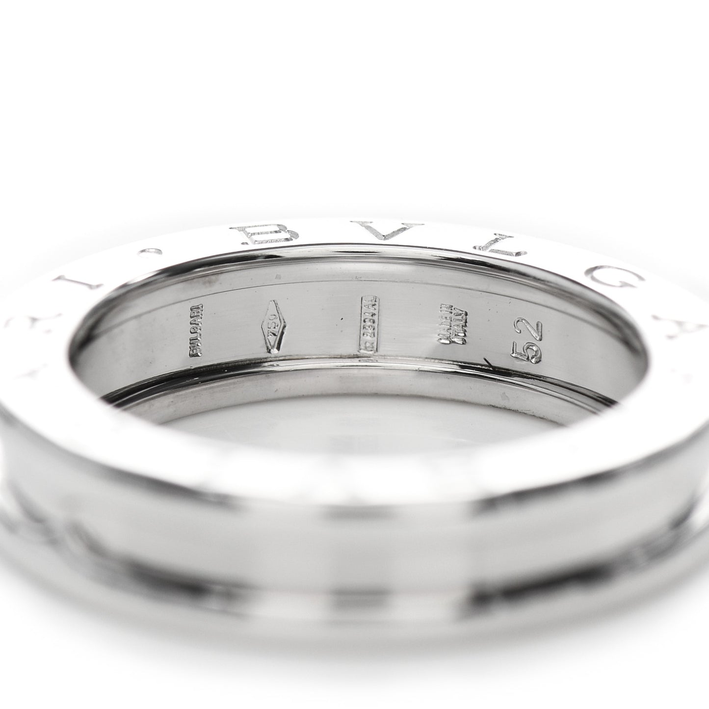 18K White Gold B.Zero1 One-Band Ring 52 6