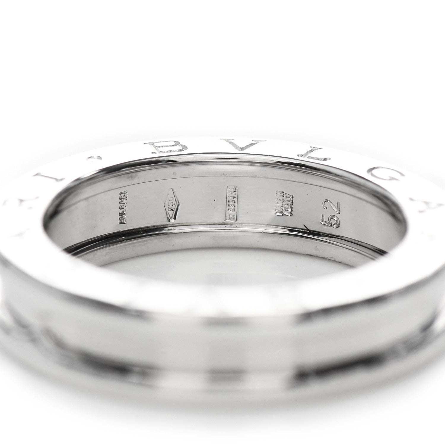 Bulgari 18K White Gold B.Zero1 One-Band Ring 52 6 4 of 5