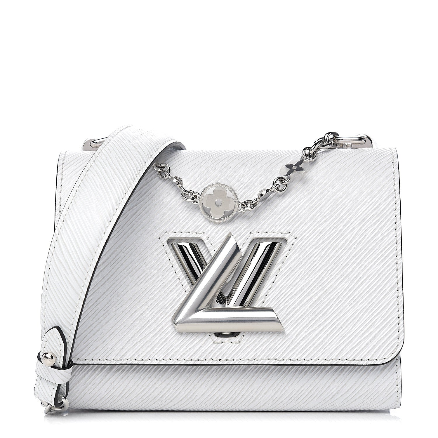 Louis Vuitton Epi Flower Jewels Twist Shoulder Bag PM White 1 of 8