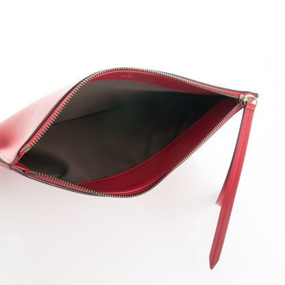 Gucci Calfskin Studded Animalier Zip Pouch Red 5 of 6