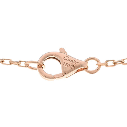 Cartier 18K Pink Gold Diamond Logo Pendant Necklace 4 of 5