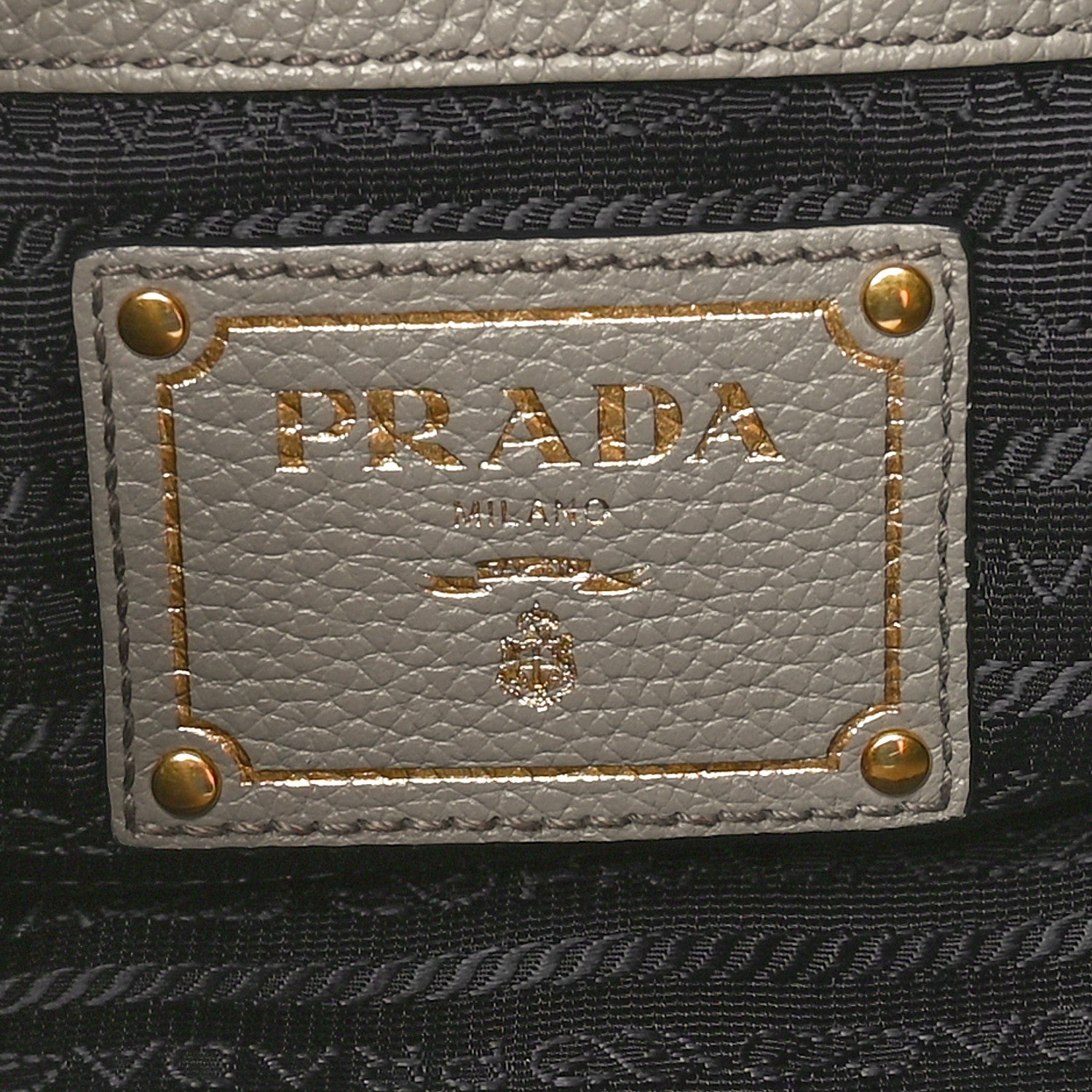 Prada Vitello Phenix Logo Hobo Argilla 6 of 10