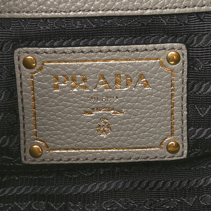 Prada Vitello Phenix Logo Hobo Argilla 6 of 10