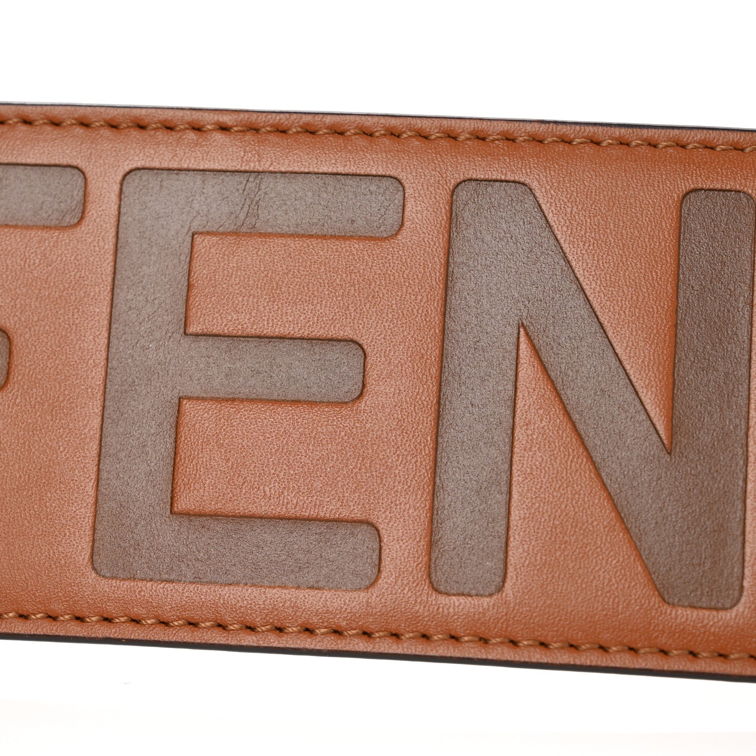 Fendi Ribbon Vitello King Logo Embossed Gingham Woven Adjustable Strap You Panna Black Cuoio 8 of 9