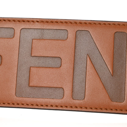 Fendi Ribbon Vitello King Logo Embossed Gingham Woven Adjustable Strap You Panna Black Cuoio 8 of 9