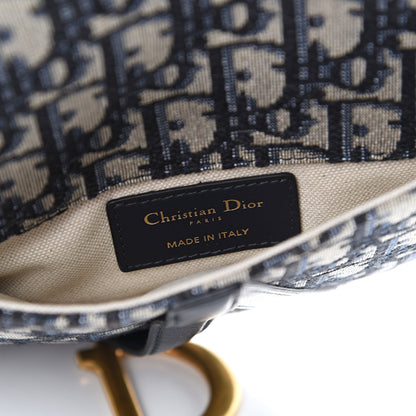 Christian Dior Oblique Saddle Belt Bag Blue 7 of 10