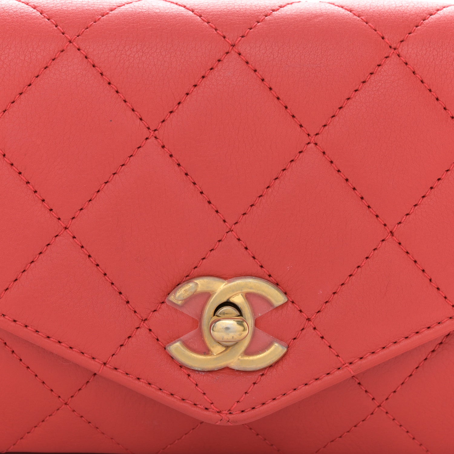 Chanel Calfskin Quilted Carry With Chic Flap Waist Bag Red 8 of 11