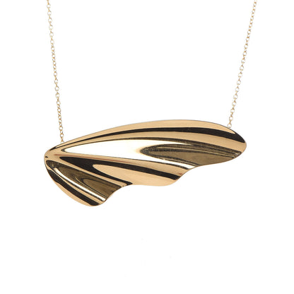 Tiffany 18K Yellow Gold Elsa Peretti Wing Necklace 4 of 9