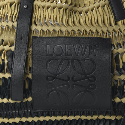 Loewe Calfskin Woven Tote Bag Gold Black 8 of 8