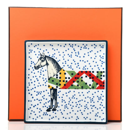 Hermes Porcelain Small Perimetre Square Tray 7 of 7