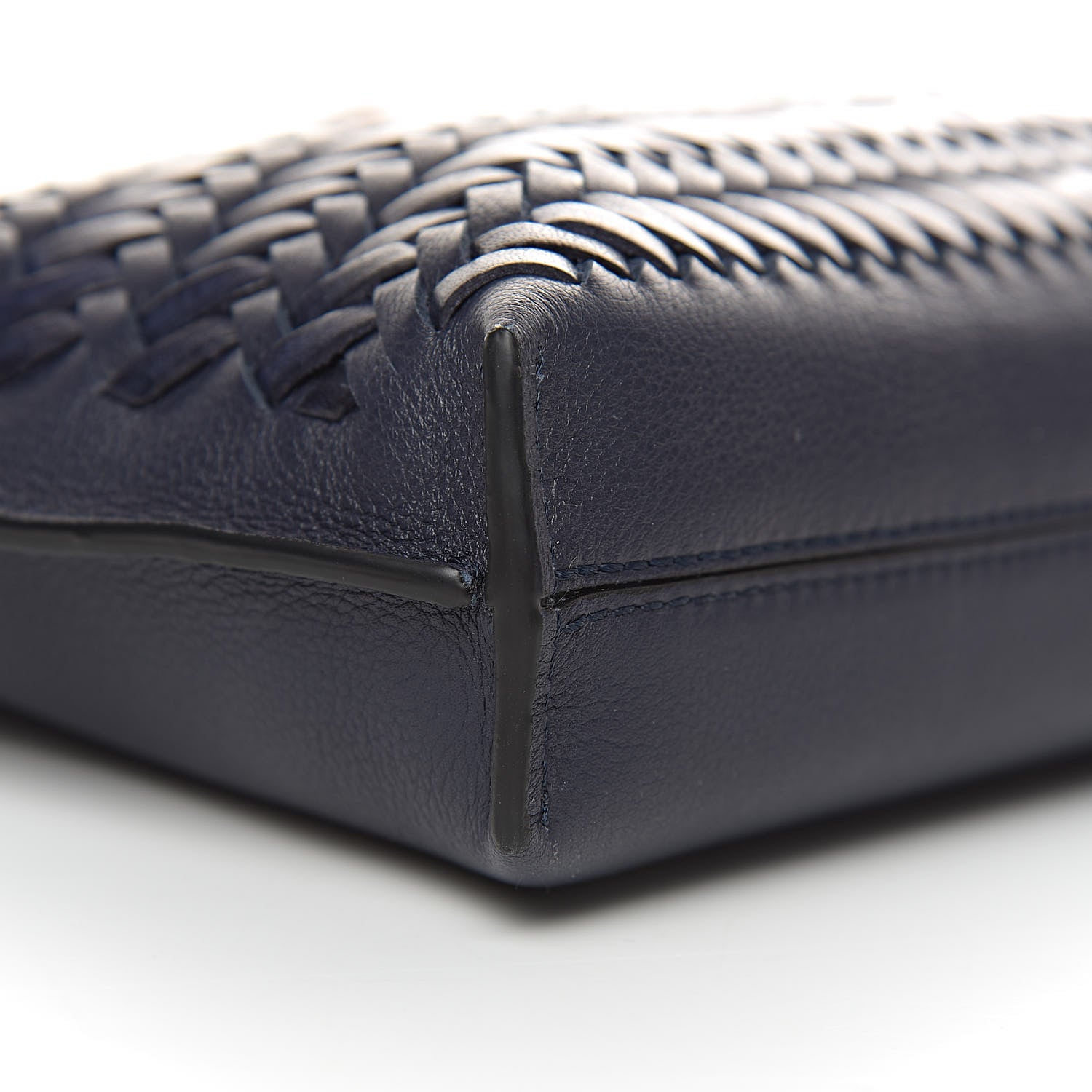 Loewe Calfskin Woven Small Missy Bag Navy Tan 7 of 9