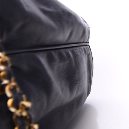 Chanel Lambskin CC Drawstring Bag Navy Blue 9 of 17