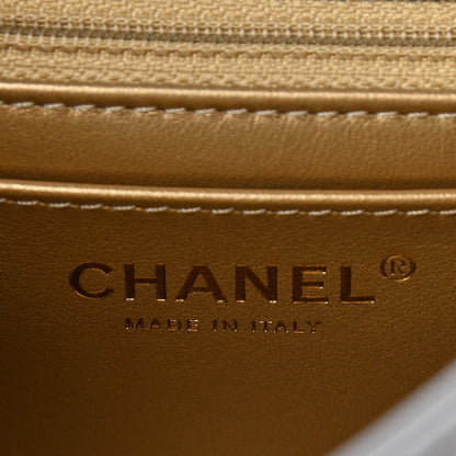 Chanel Lambskin Quilted Mini Pearl Crush Flap Light Grey 6 of 9