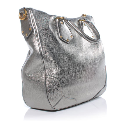 Prada Vitello Daino Shoulder Bag Acciaio 5 of 11