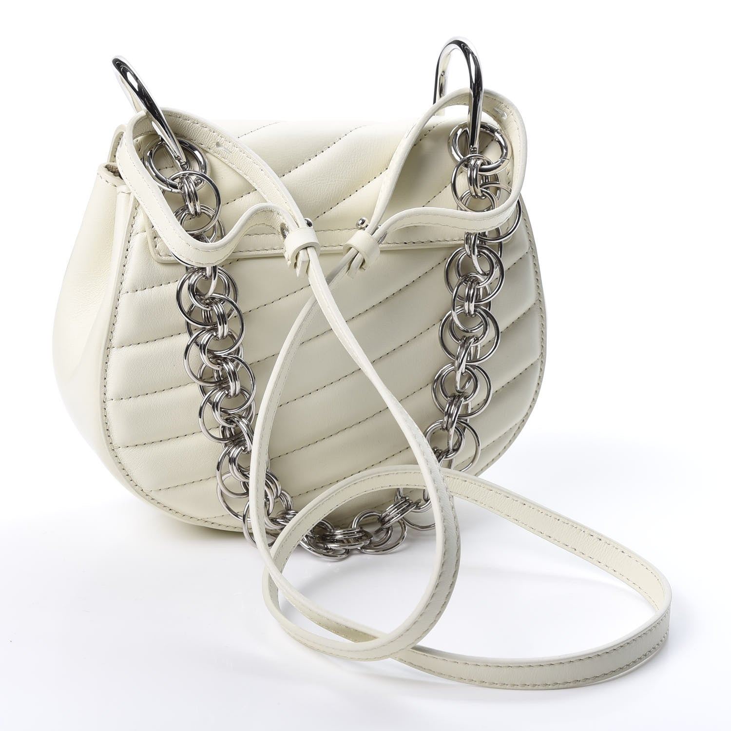 Chloe Calfskin Quilted Mini Drew Bijou Shoulder Bag Natural White 2 of 9