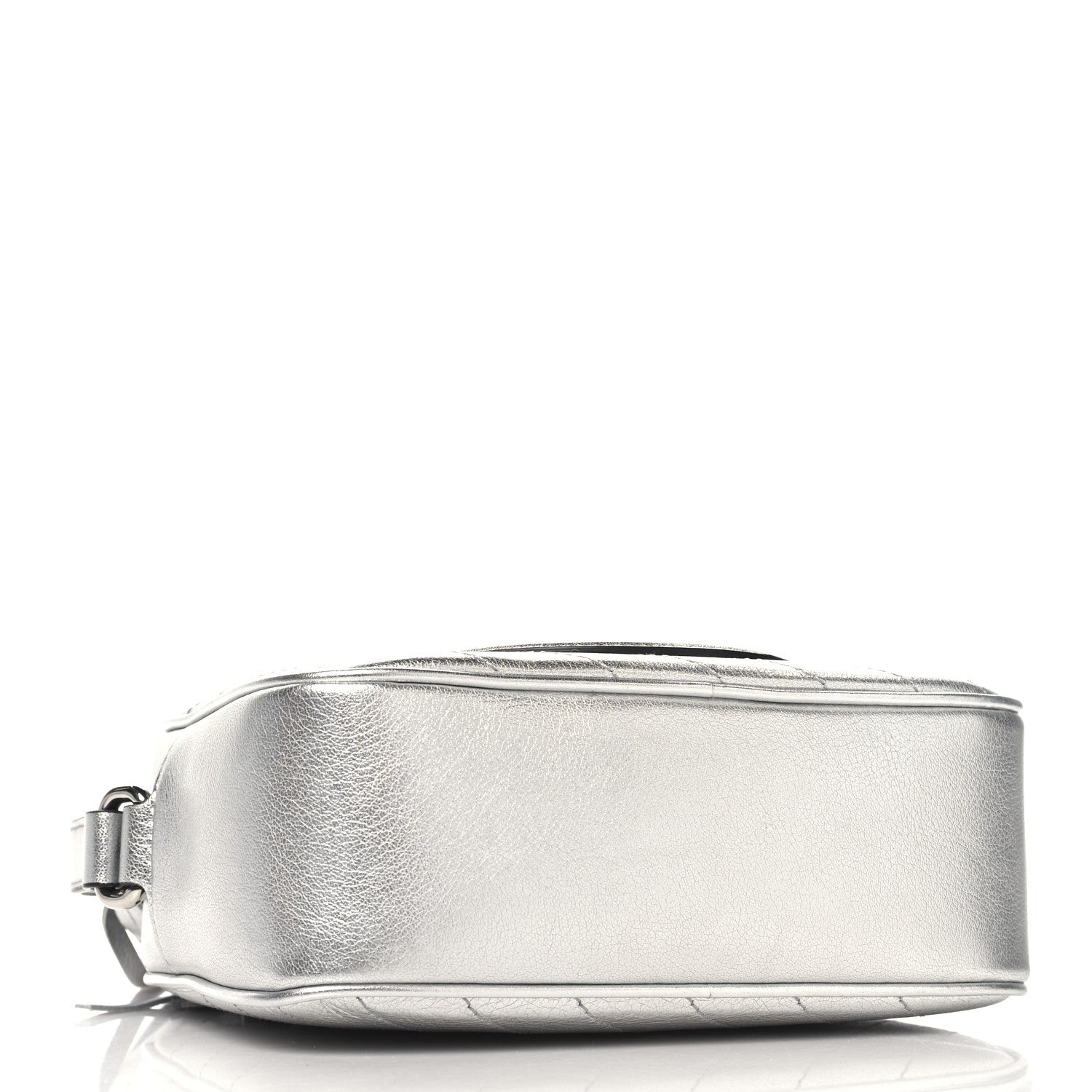 Gucci Metallic Sakai Be Green Calfskin Diagonal Stitched Small Blondie Shoulder Bag Silver 4 of 10