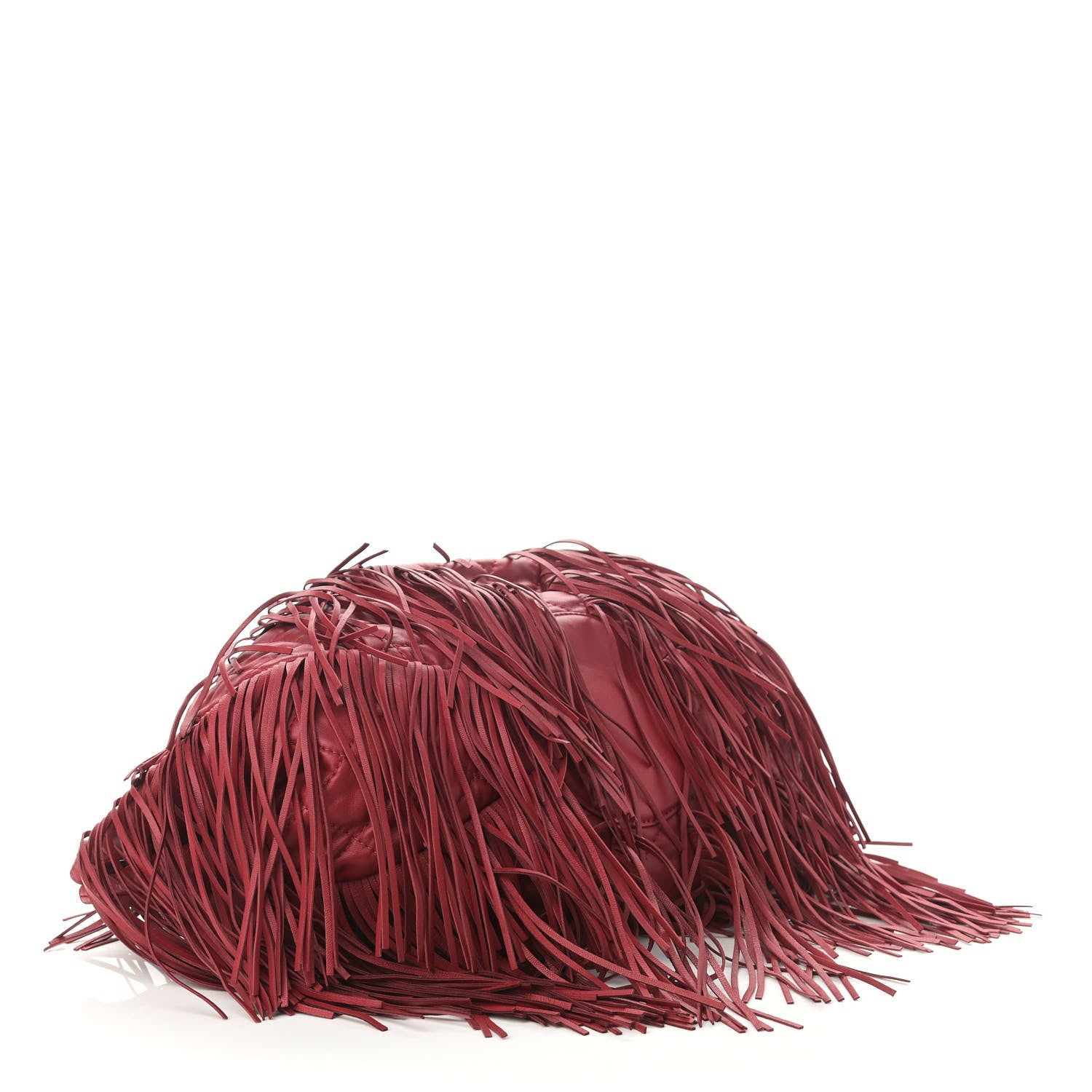 Chanel Lambskin Quilted Western Baluchon Fringe Bag Red 4 of 10
