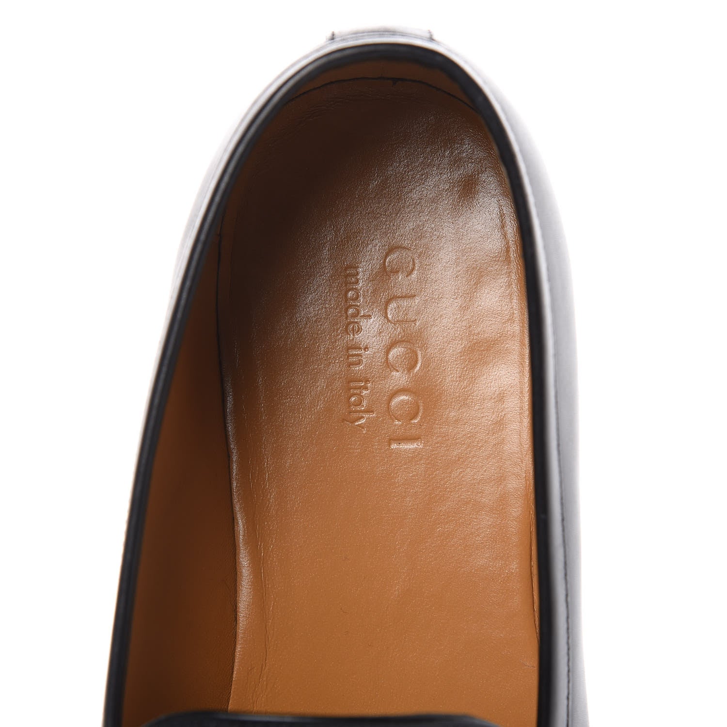 Gucci Calfskin Horsebit Mens Jordaan Loafers 7.5 Black 7 of 14