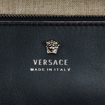 Versace Calfskin Large Palazzo Empire Bag Deep Navy Flamingo 6 of 7