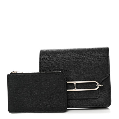 Hermes Chevre Mysore Roulis Slim Wallet Black 1 of 8