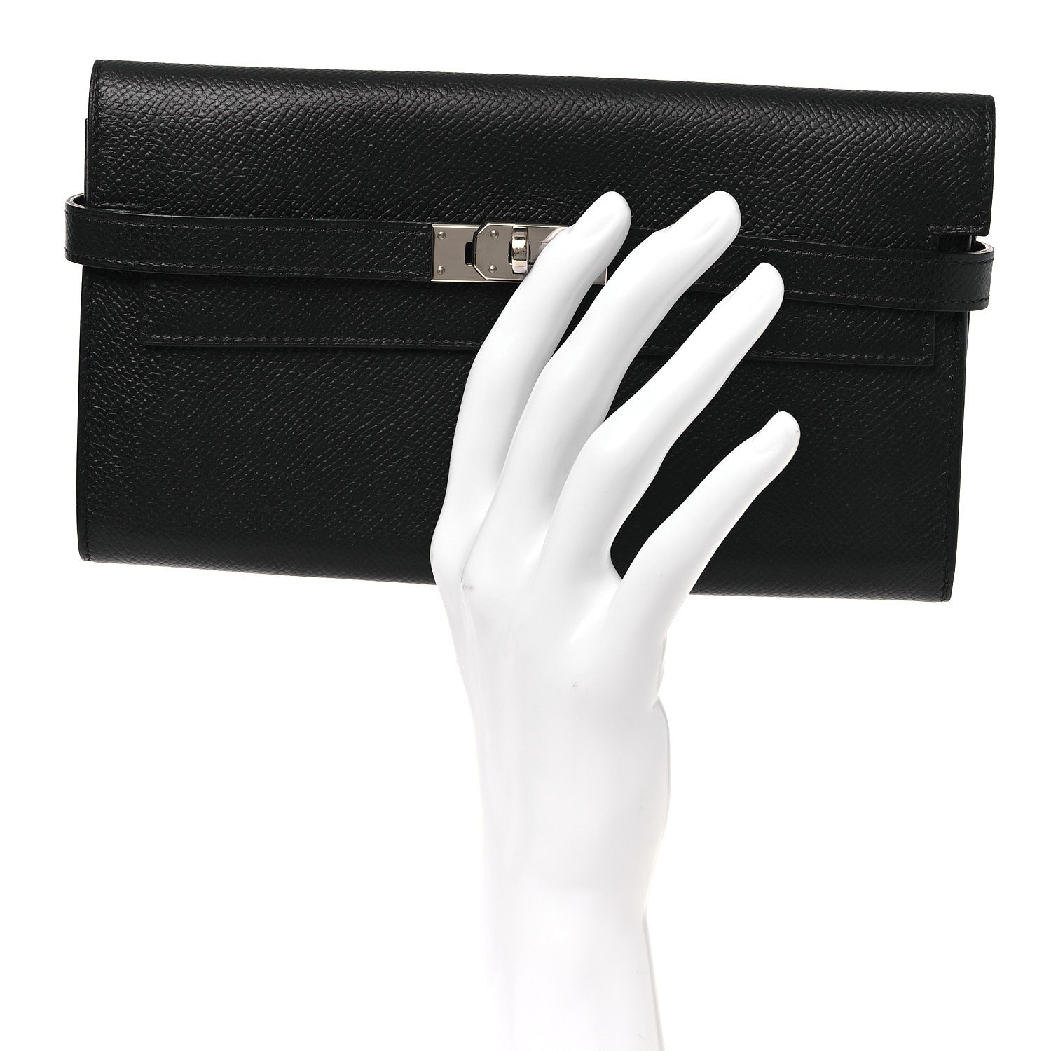 Hermes Epsom Kelly Longue Wallet Black 2 of 9