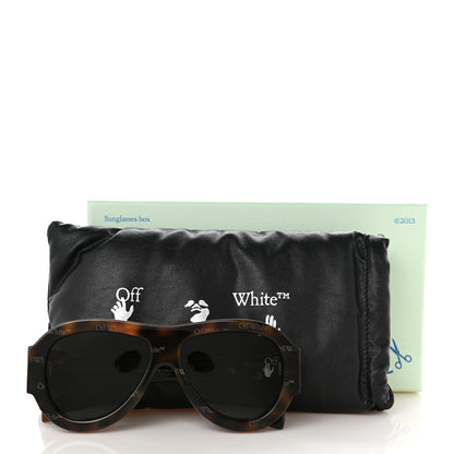 Off-White Acetate Frida Pilot Sunglasses Havana 8 of 8