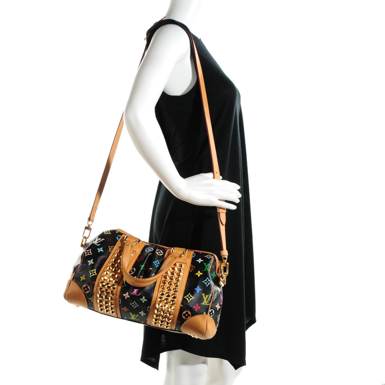 Louis Vuitton Monogram Multicolor Courtney MM Black 2 of 11